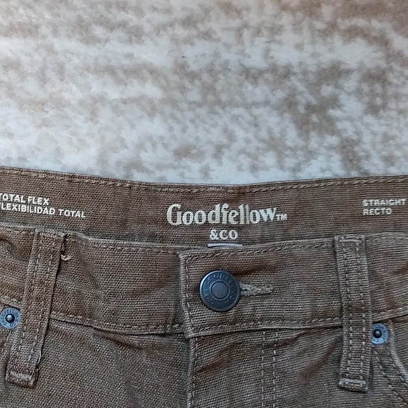 Goodfellow&Co Mens Total Flex Straight Men's Pants, Color:Sand, Size:34x32. - Picture 2 of 4